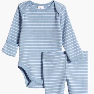Nordstrom Stripe Bodysuit & Convertible Footed Pants Set (2 sets, size 6M)